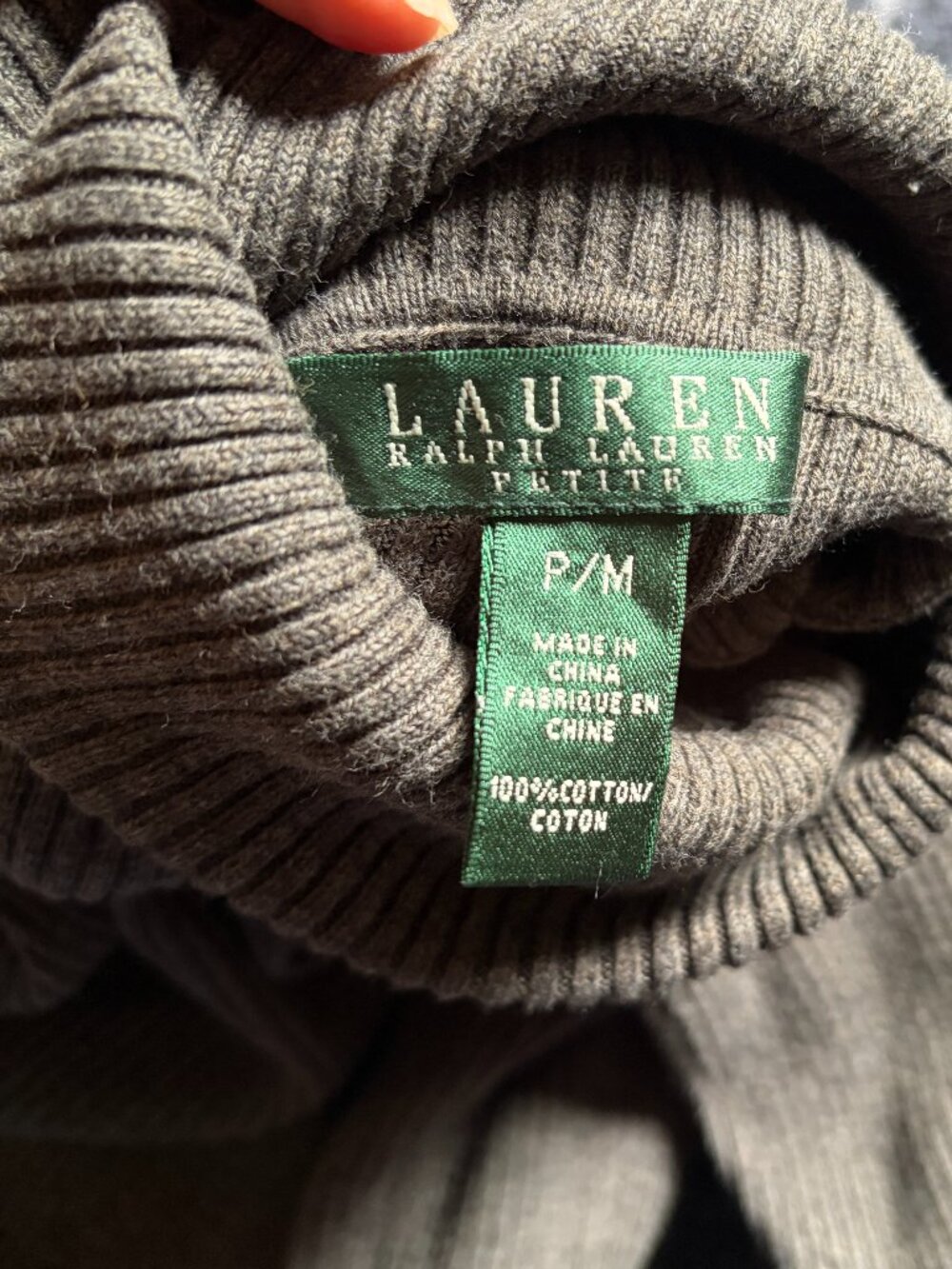 Polo Ralph Lauren Ribbed Turtleneck Sweater Cotton Size SP - Picture 6 of 8